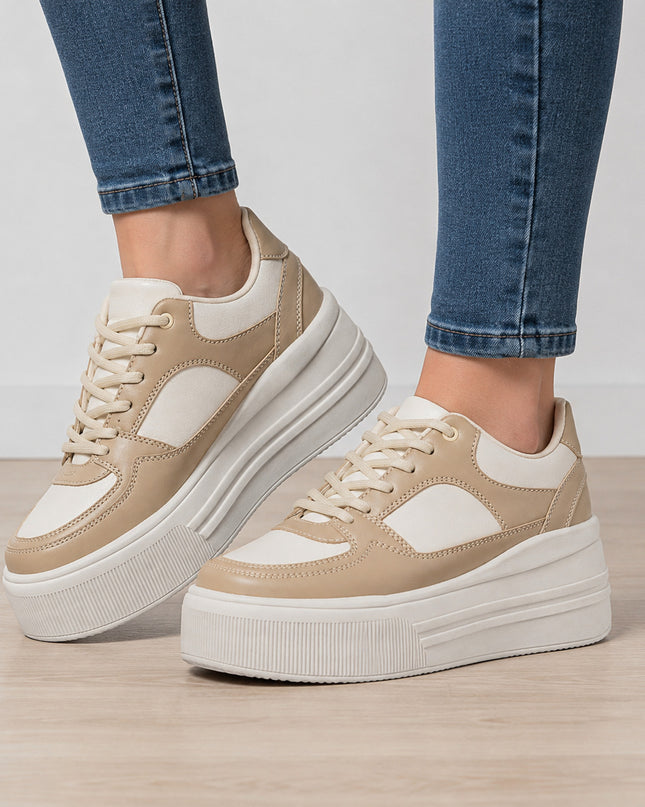 Zapatillas Urbanas Mujer Panda - Beige