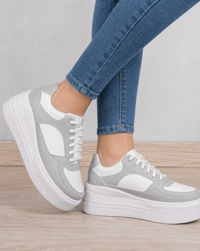 Zapatillas Urbanas Mujer Panda - Plomo