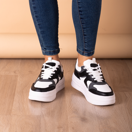 Zapatillas Urbanas Mujer Ruan - Blanco con Negro
