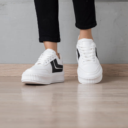 Zapatillas Urbanas Mujer Dwansy - Blanco Negro