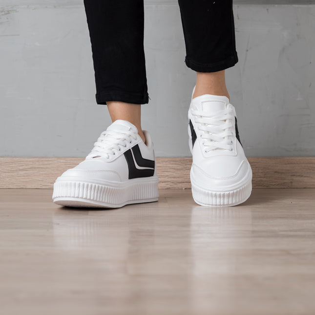 Zapatillas Urbanas Mujer Dwansy - Blanco Negro
