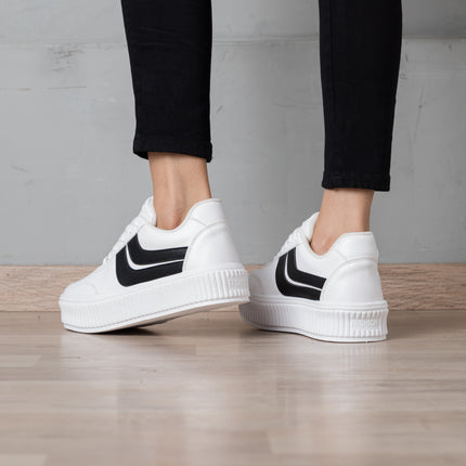 Zapatillas Urbanas Mujer Dwansy - Blanco Negro