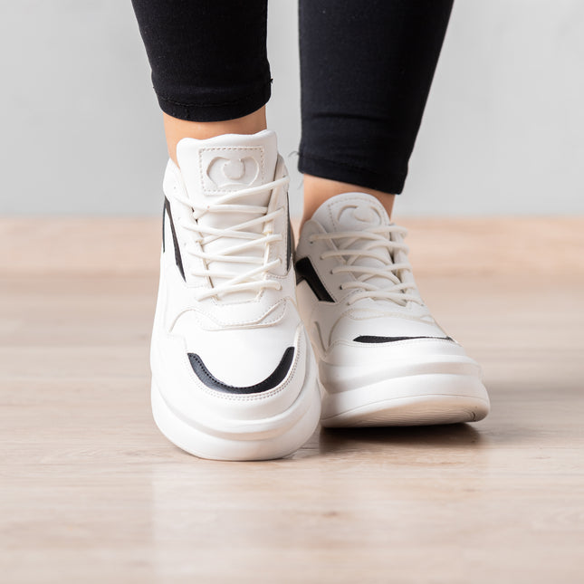 Zapatillas Urbanas Mujer Zadar - Blanco con Negro