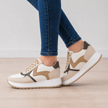 Zapatillas Urbanas Mujer Zigma - Beige