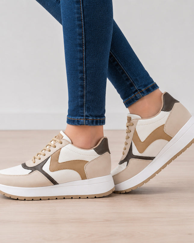 Zapatillas Urbanas Mujer Zigma - Beige