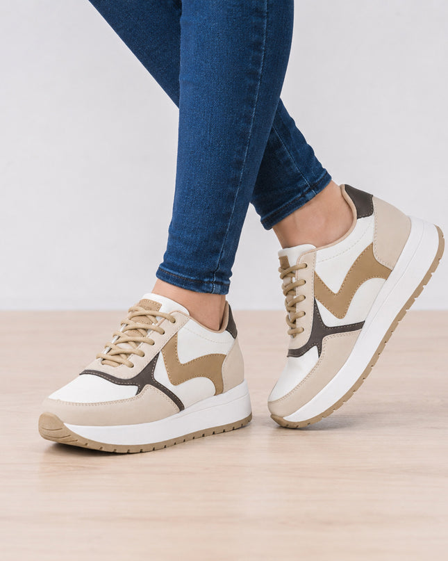 Zapatillas Urbanas Mujer Zigma - Beige