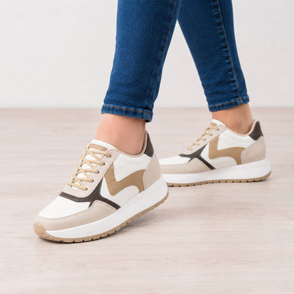 Zapatillas Urbanas Mujer Zigma - Beige
