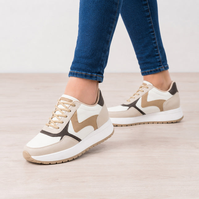 Zapatillas Urbanas Mujer Zigma - Beige