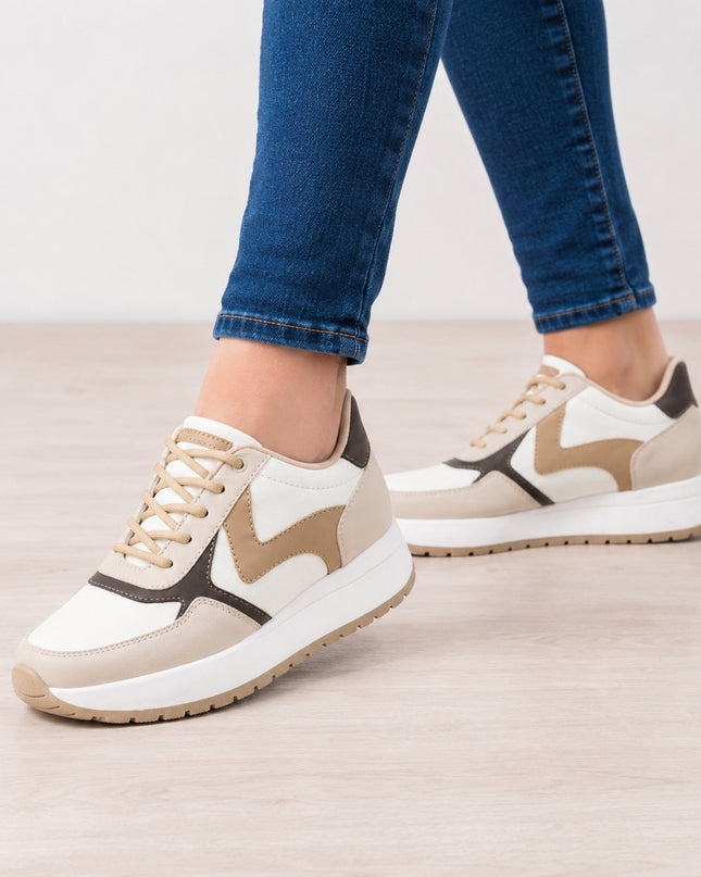 Zapatillas Urbanas Mujer Zigma - Beige