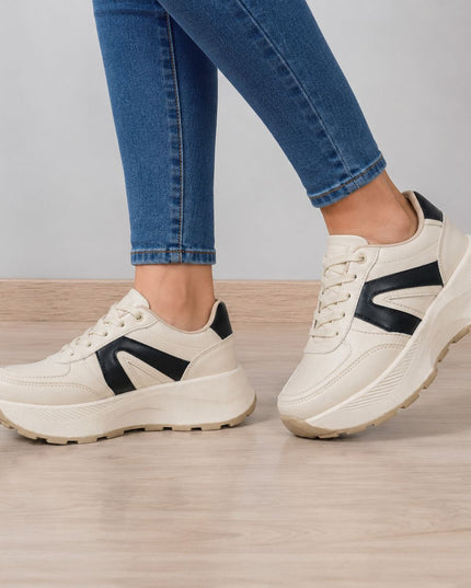 Zapatillas Urbanas Mujer Albella - Beige