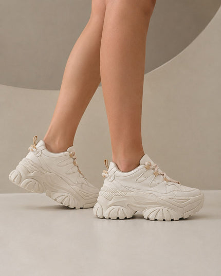 Zapatillas Urbanas Mujer Albi - Beige