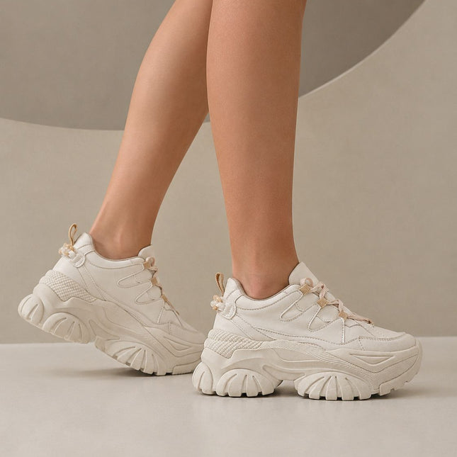 Zapatillas Urbanas Mujer Albi - Beige