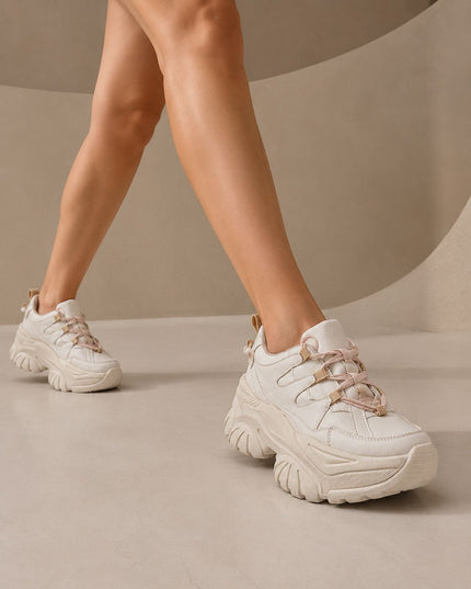 Zapatillas Urbanas Mujer Albi - Beige
