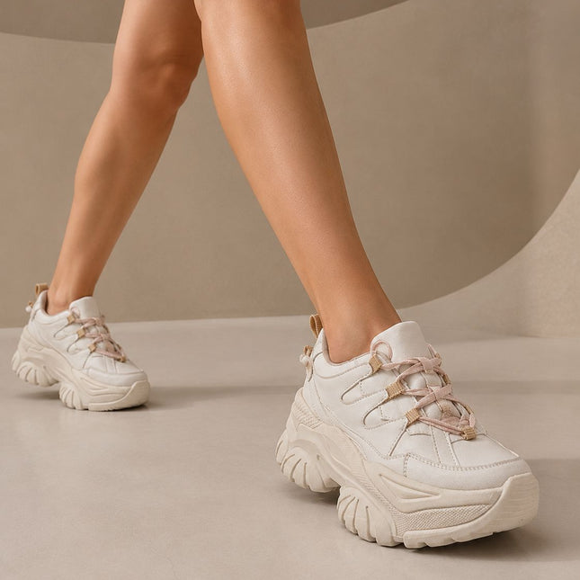 Zapatillas Urbanas Mujer Albi - Beige