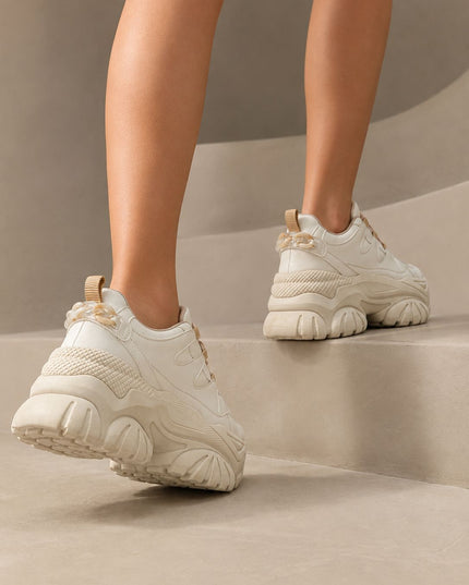 Zapatillas Urbanas Mujer Albi - Beige