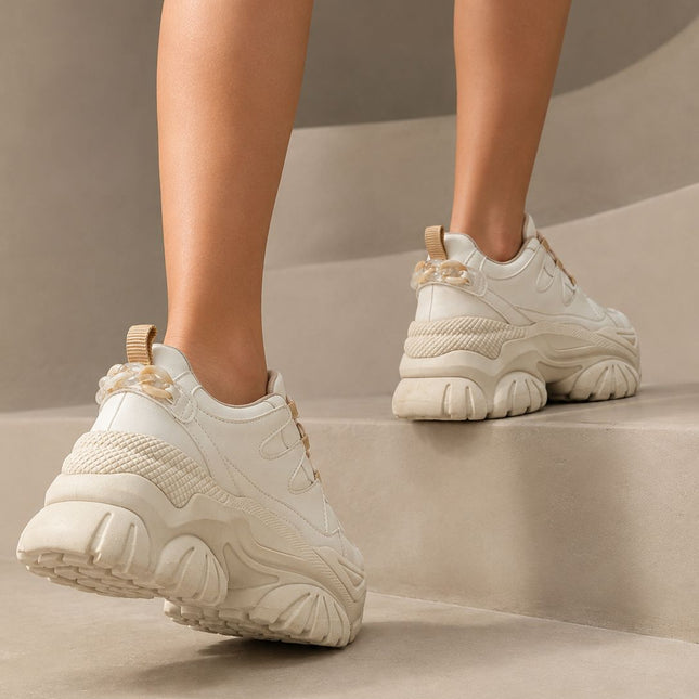 Zapatillas Urbanas Mujer Albi - Beige
