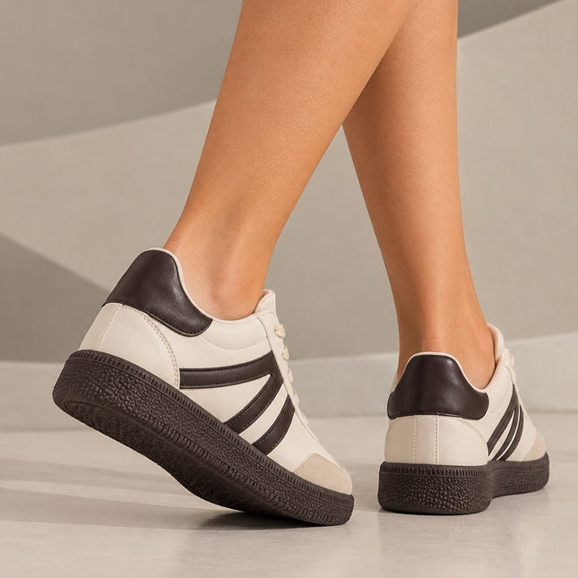 Zapatillas Urbanas Mujer Mefi - Beige