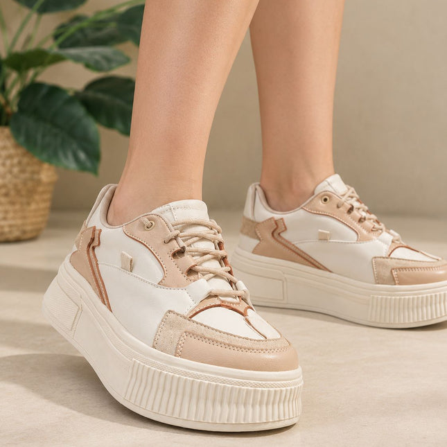 Zapatillas Urbanas Mujer Mons  - Beige