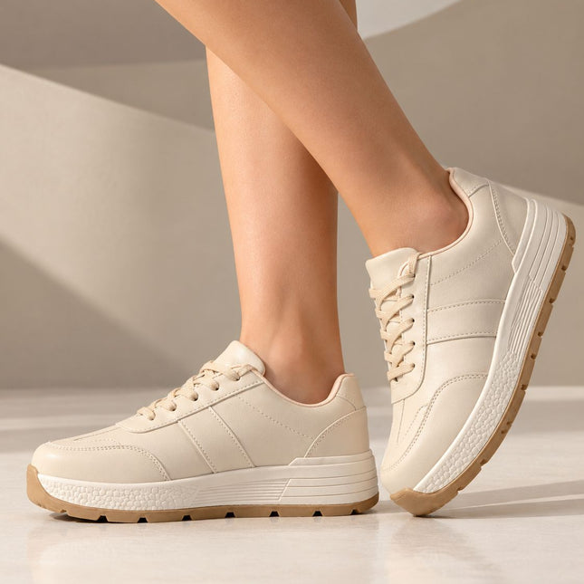 Zapatillas Urbanas Mujer Ruki - Beige