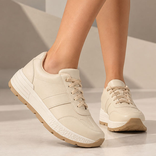 Zapatillas Urbanas Mujer Ruki - Beige