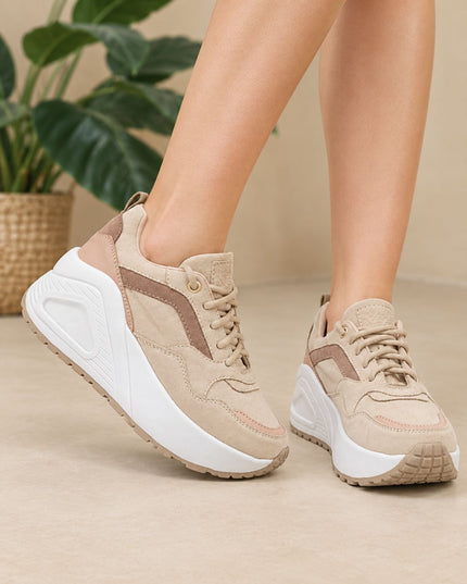 Zapatillas Urbanas Mujer Sedan - Beige