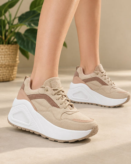 Zapatillas Urbanas Mujer Sedan - Beige