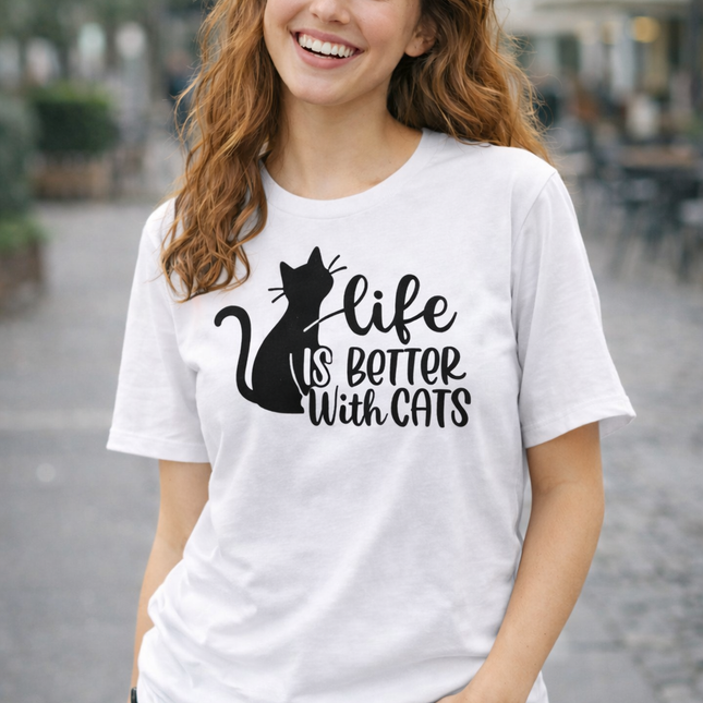 Polo Mujer - LIFE WITH CATS