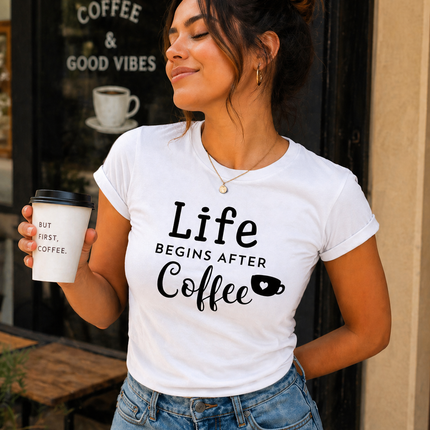Polo Mujer - Life Begins After Coffee