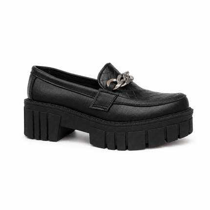 Mocasines Mujer Antalya - Negro Serpiente