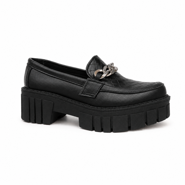 Mocasines Mujer Antalya - Negro Serpiente
