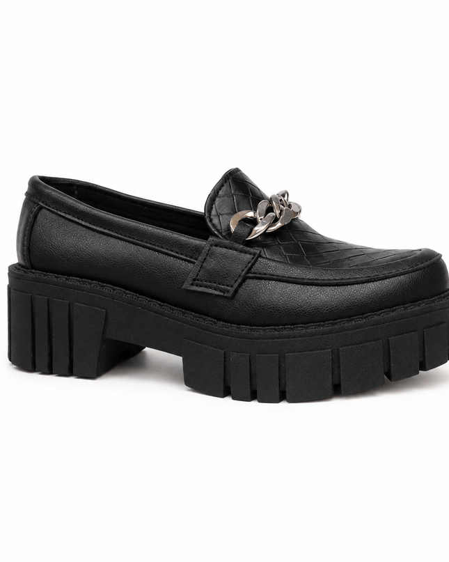 Mocasines Mujer Antalya - Negro Serpiente