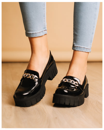 Mocasines Mujer Antalya - Negro Charol