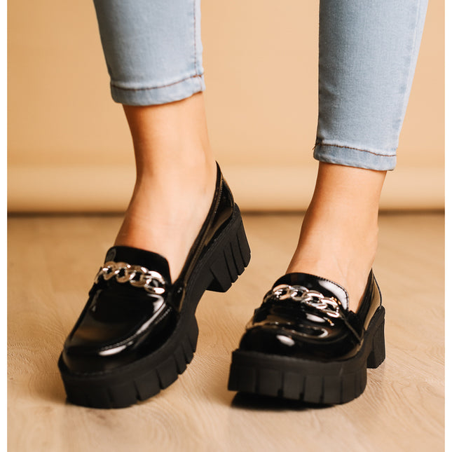 Mocasines Mujer Antalya - Negro Charol