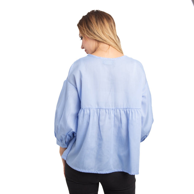 Blusa Jules - Celeste - Tienda Nébula