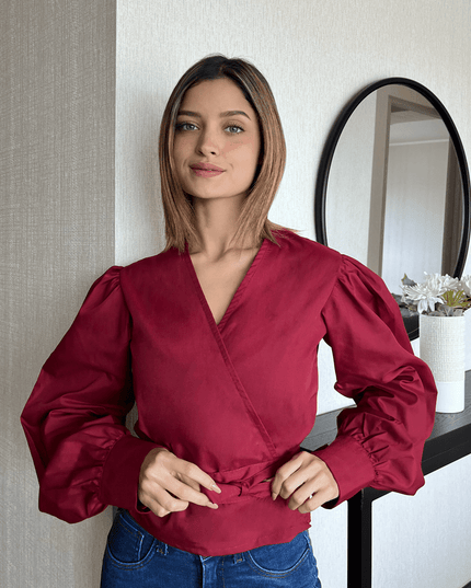 Blusa Katrina - Guinda - Tienda Nébula