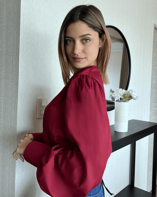 Blusa Katrina - Guinda - Tienda Nébula