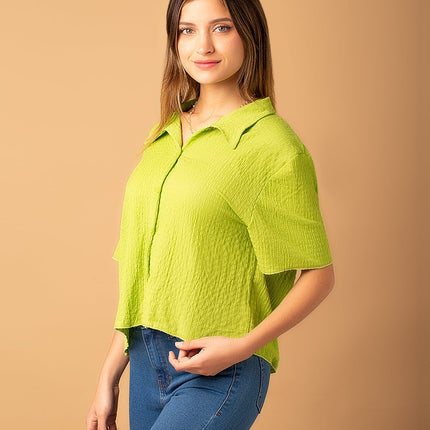 Blusa Yanixa - Verde Limo - Tienda Nébula
