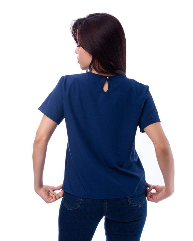 Blusa Zibelle - Azul Acero - Tienda Nébula