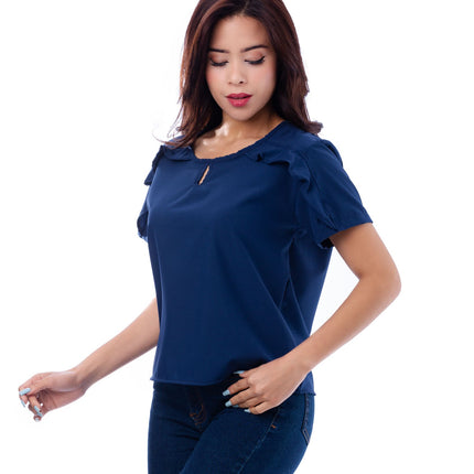 Blusa Zibelle - Azul Acero - Tienda Nébula