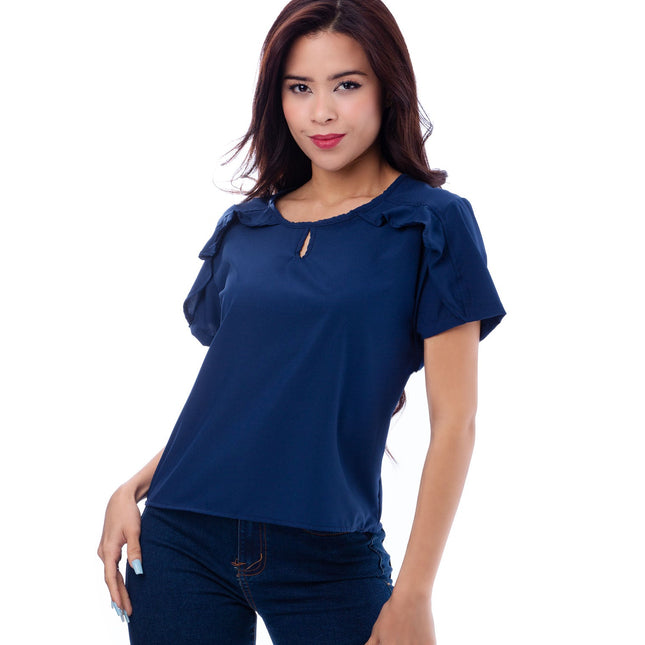 Blusa Zibelle - Azul Acero - Tienda Nébula