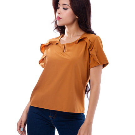 Blusa Zibelle - Camel - Tienda Nébula