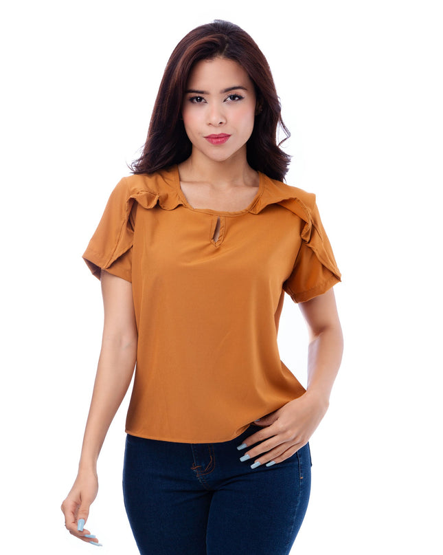 Blusa Zibelle - Camel - Tienda Nébula