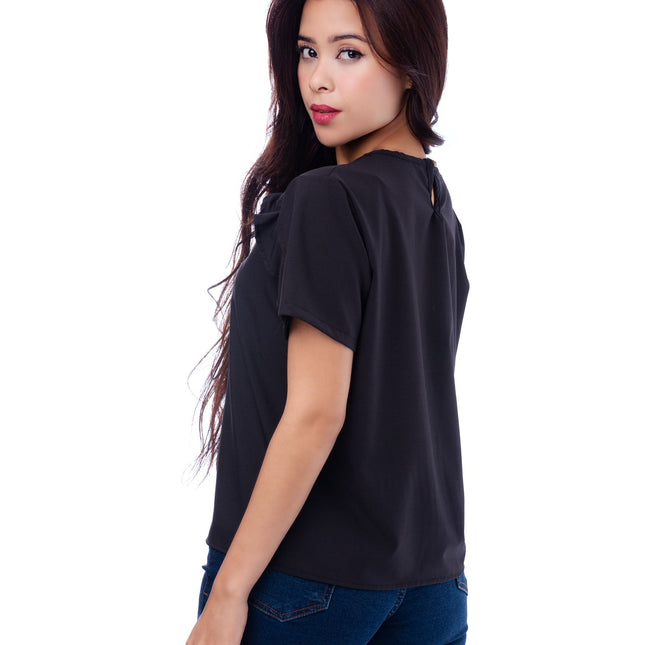 Blusa Zibelle - Negro - Tienda Nébula