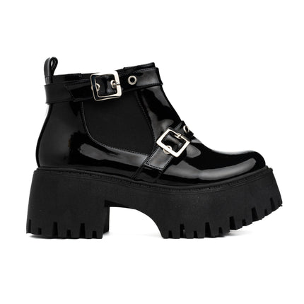 Botas Alicia - Negro Charol - Tienda Nébula