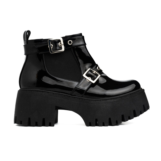 Botas Alicia - Negro Charol - Tienda Nébula
