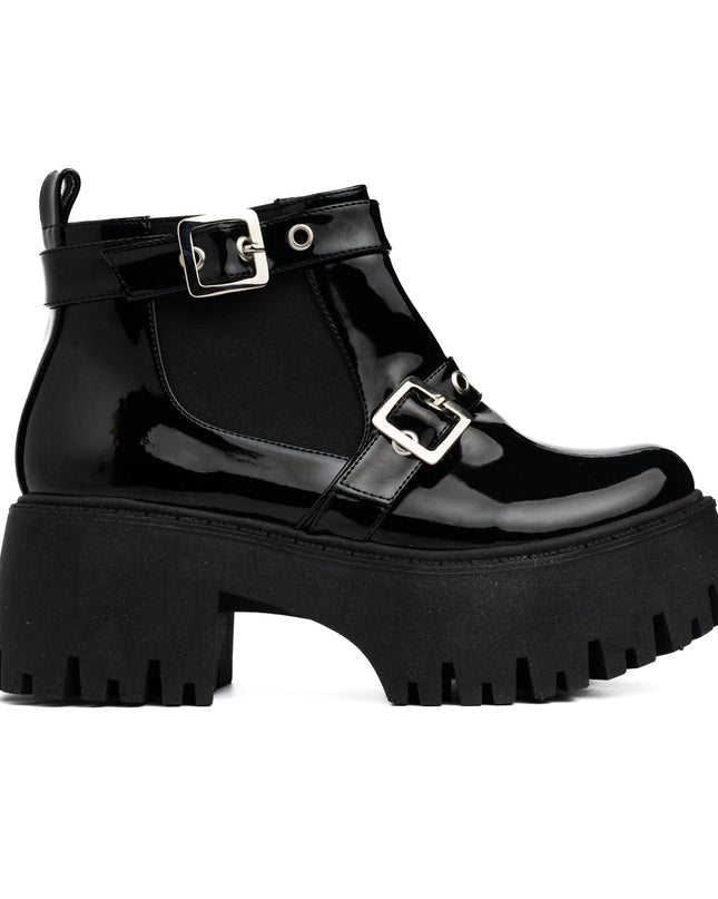 Botas Alicia - Negro Charol - Tienda Nébula