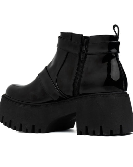 Botas Alicia - Negro Charol - Tienda Nébula