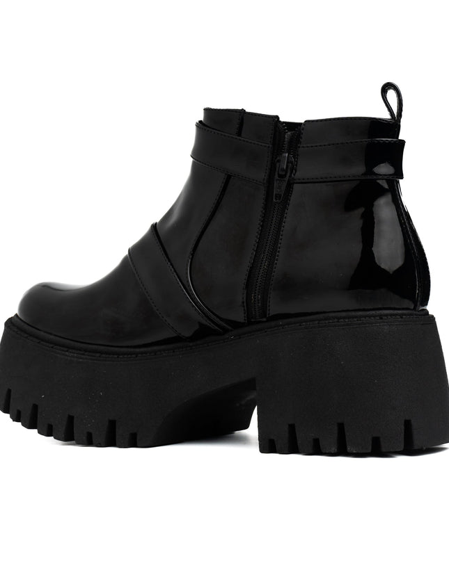 Botas Alicia - Negro Charol - Tienda Nébula