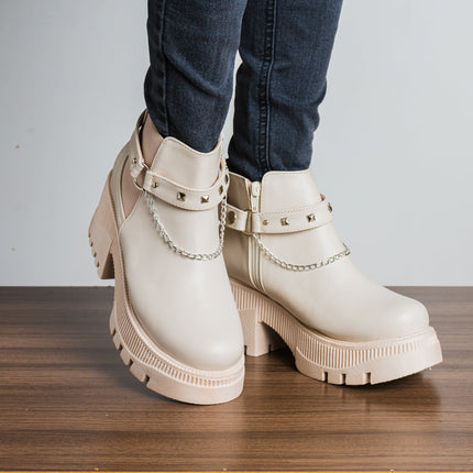 Botas Arisbeth - Nude - Tienda Nébula