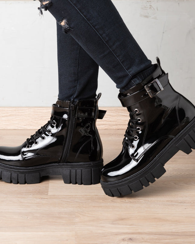 Botas Bottles - Negro Charol - Tienda Nébula